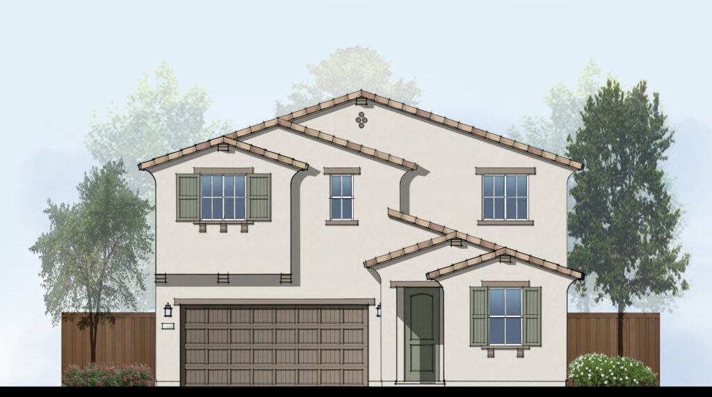 Plan 3 - Elevation A Spanish