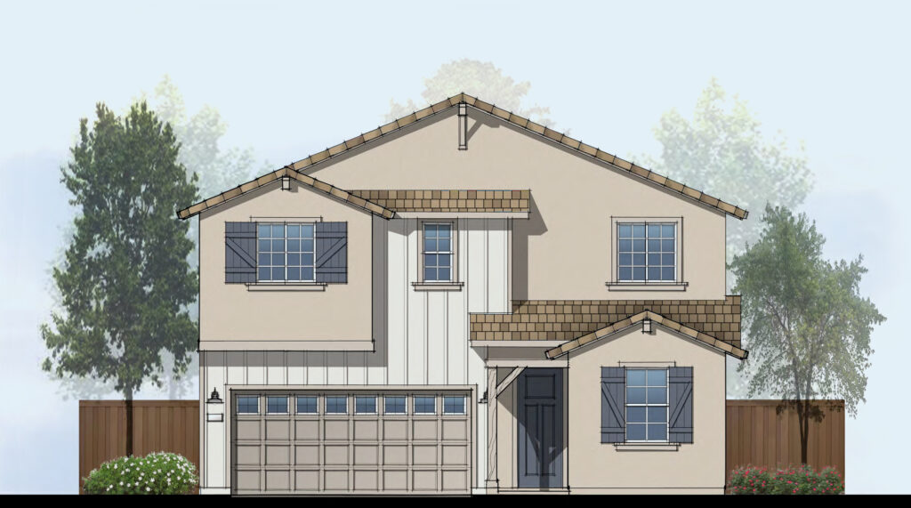 Plan 3 - Elevation B Farmhouse