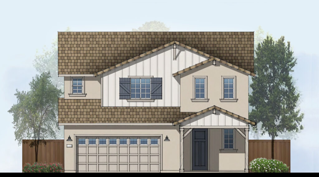 Plan 4 - Elevation B Farmhouse