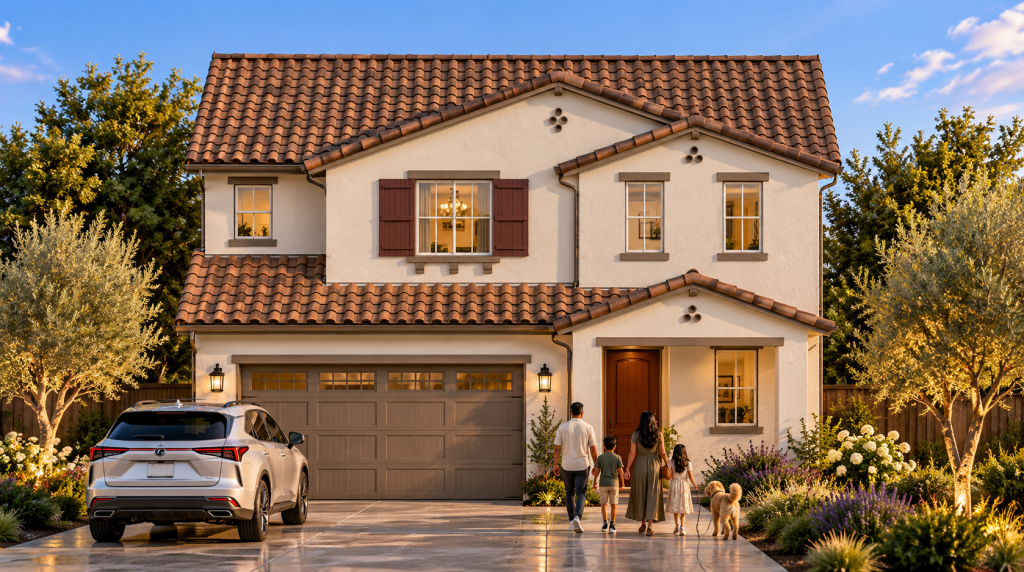 Plan4A-Mediterranean Family Home at Sunset